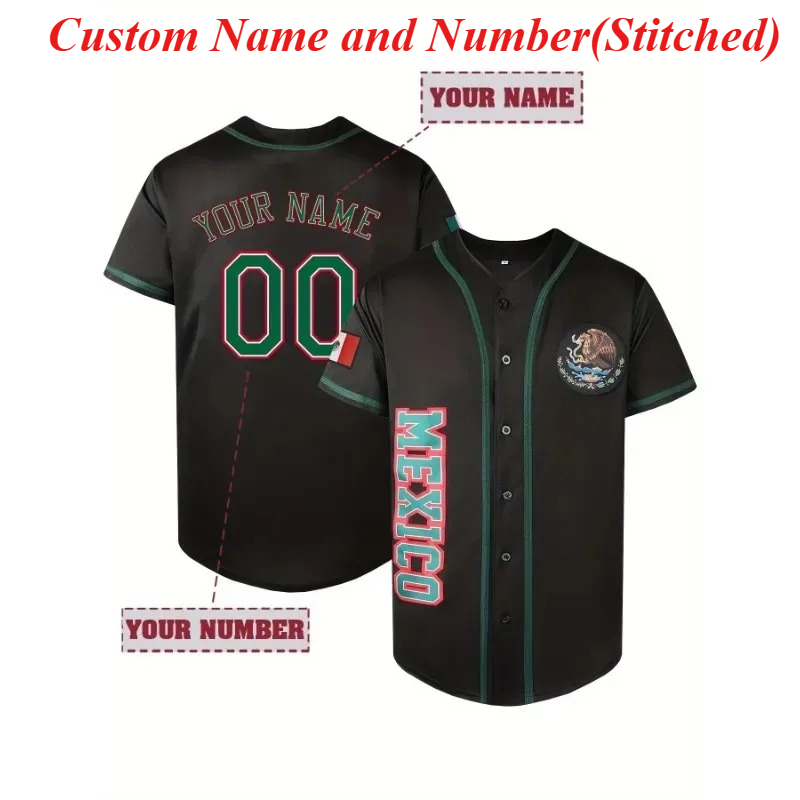 Embroidery Name Designs - Customized Name&Number Men's Embroidery MEXICO Design