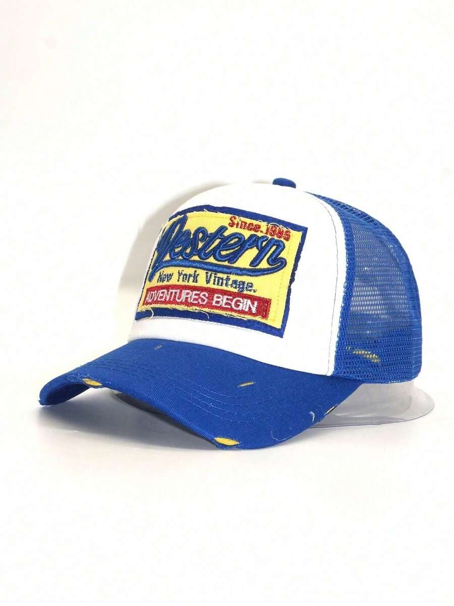 Embroidery Alphabet Designs - 1pc Unisex Breathable Baseball Cap With