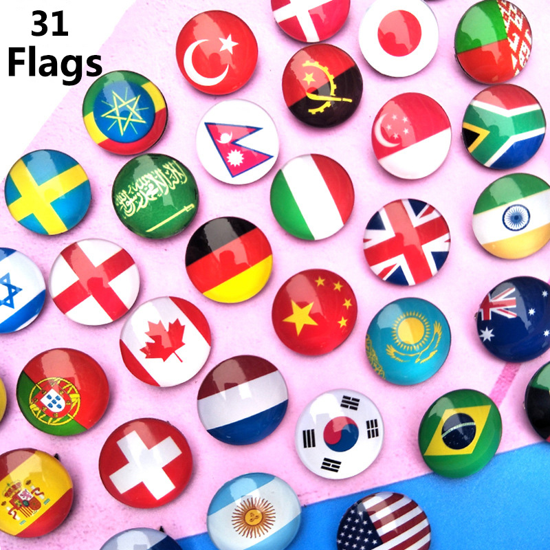 Embroidery Australia - 2024 Flags Pins Glass Gem Italy