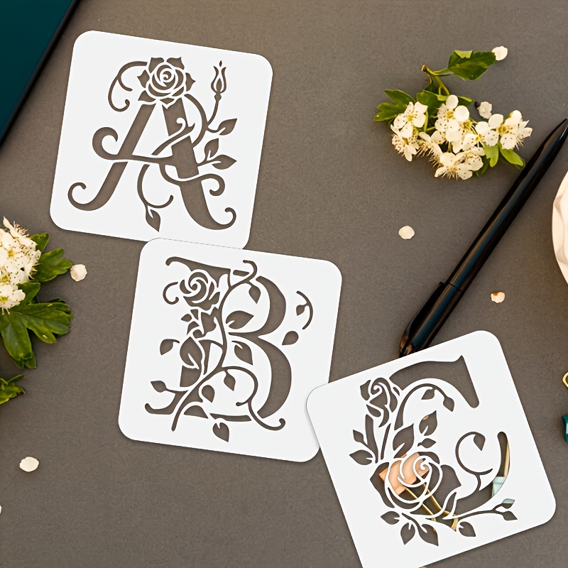 Embroidery Alphabet Designs - 36pcs/Set PET Plastic Alphabet Letters with