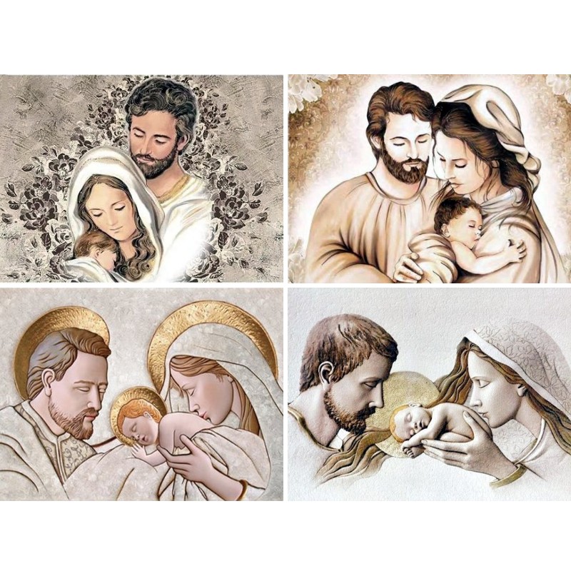 Embroidery Icon - Holy Family Icon Diamond Painting,Full Square/round