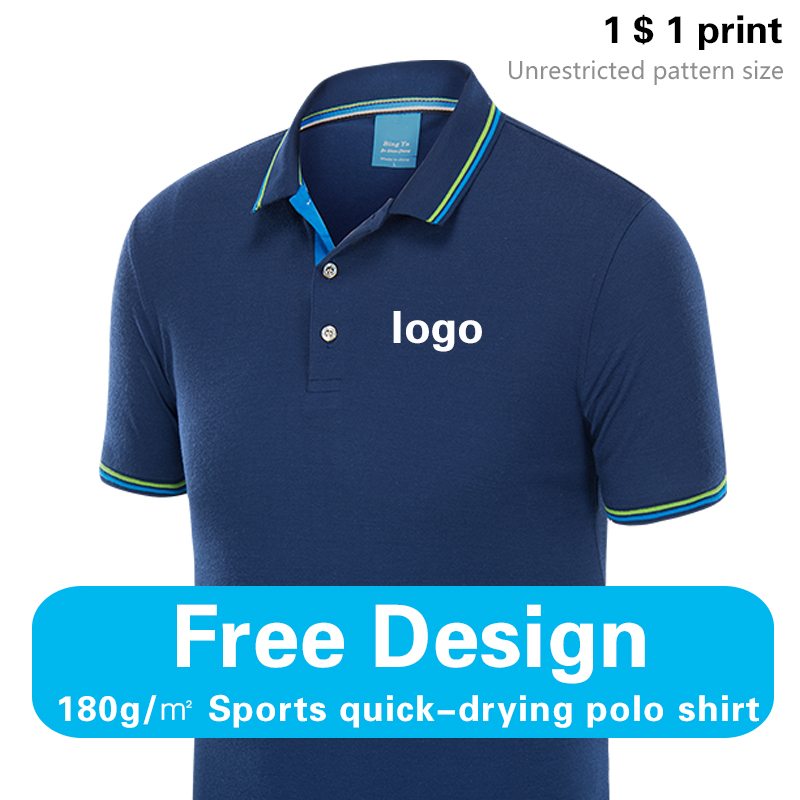 Embroidery Logo - Summer Polo Shirt With Printed Logo