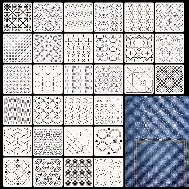 Embroidery Ideas - 30Pcs Embroidery Templates DIY Embroidery Patterns