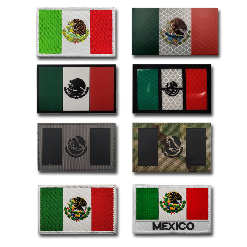 Embroidery Uk - Mexico Flag Embroidered Patch PVC IR