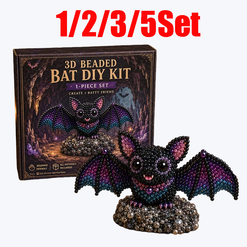 Embroidery Paper - 1/2/3/5Set 3D Beaded Bat Craft Kit