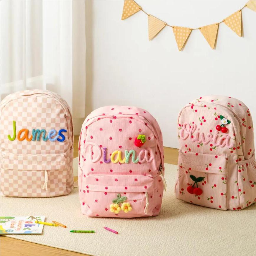 Embroidery Name Designs - Custom Cute Backpack For Kids 2025