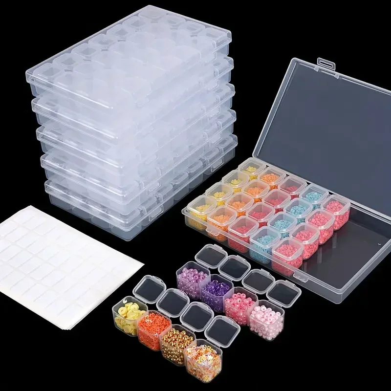Embroidery Ideas - 28 grid diamond painting tool storage