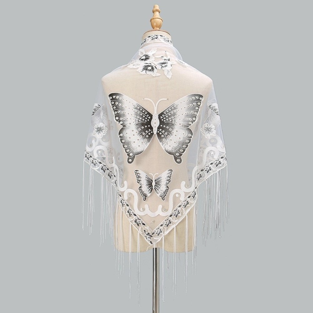 Luxury Flower Lace Hollow Scar - огляд і ціна Embroidery Shawl