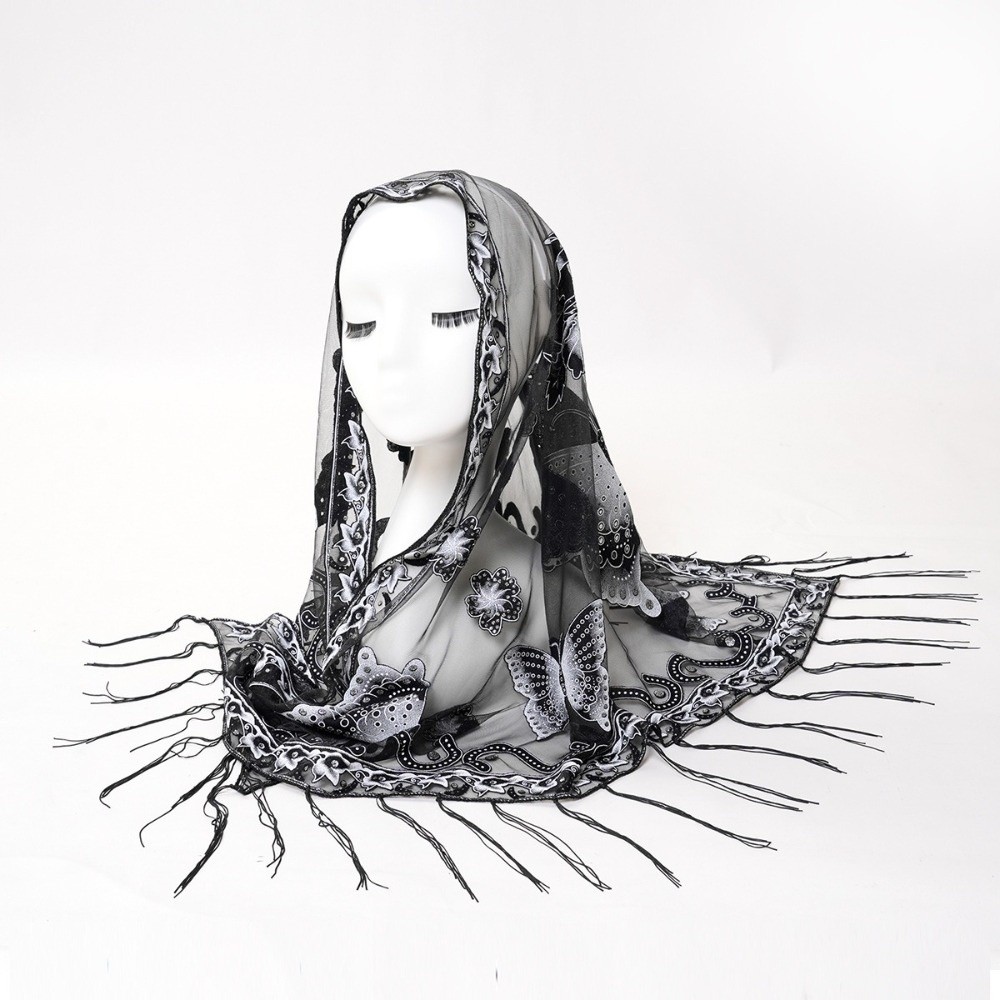 Luxury Flower Lace Hollow Scar - огляд і ціна Embroidery Shawl