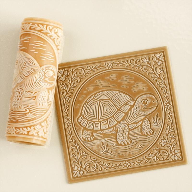 Flower Skull Clay Tile Roller  - огляд і ціна Embroidery Texture