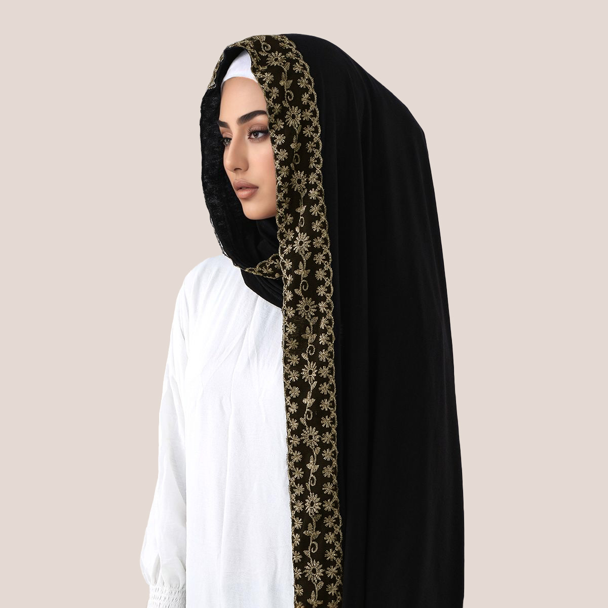 Lace Embroidery Cotton Jersey  - огляд і ціна Embroidery Shawl