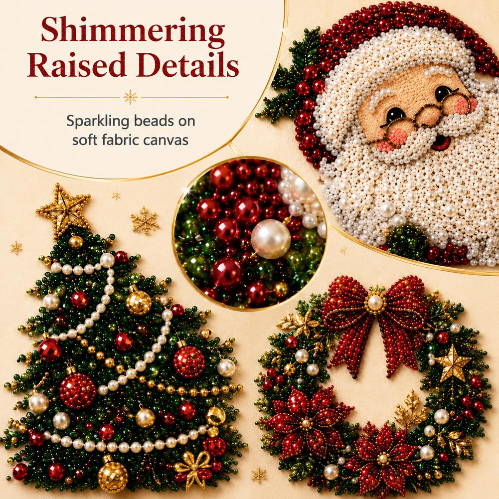 Christmas Santa Claus Pearl Ar - огляд і ціна Embroidery Wall Art
