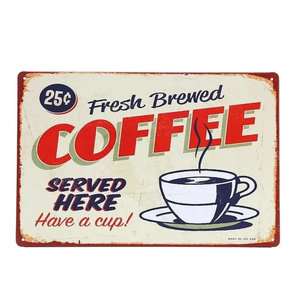 Plaque Metal Signs Drink Coffe - огляд і ціна Embroidery Water