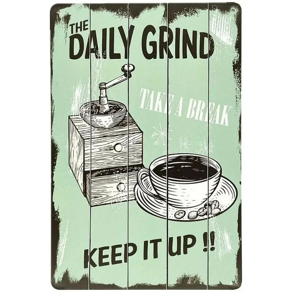 Plaque Metal Signs Drink Coffe - огляд і ціна Embroidery Water