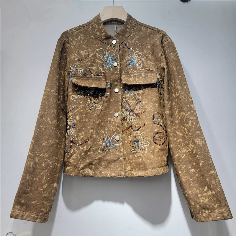 Spring Fashion Sequins Embroid - огляд і ціна Embroidery Jacket Jeans