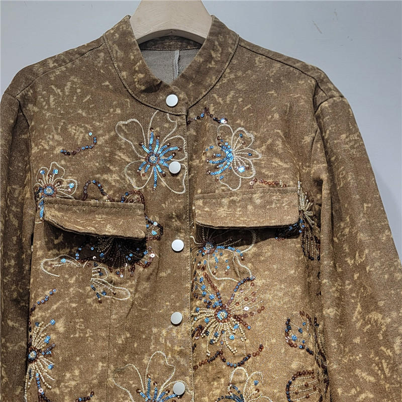 Spring Fashion Sequins Embroid - огляд і ціна Embroidery Jacket Jeans