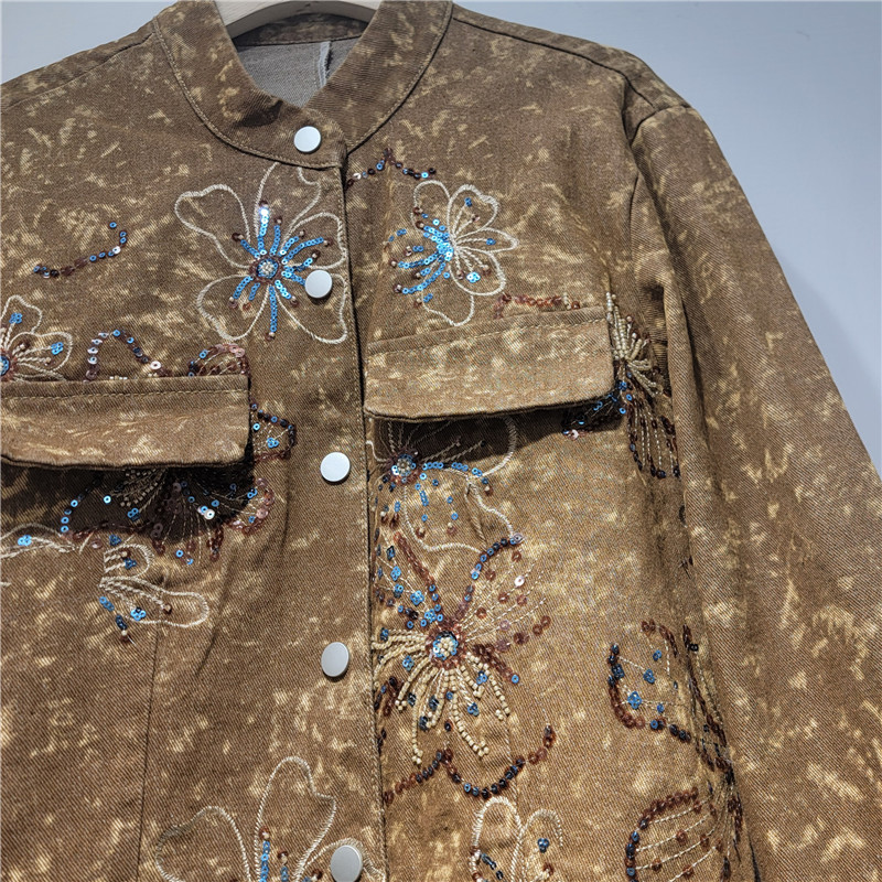 Spring Fashion Sequins Embroid - огляд і ціна Embroidery Jacket Jeans
