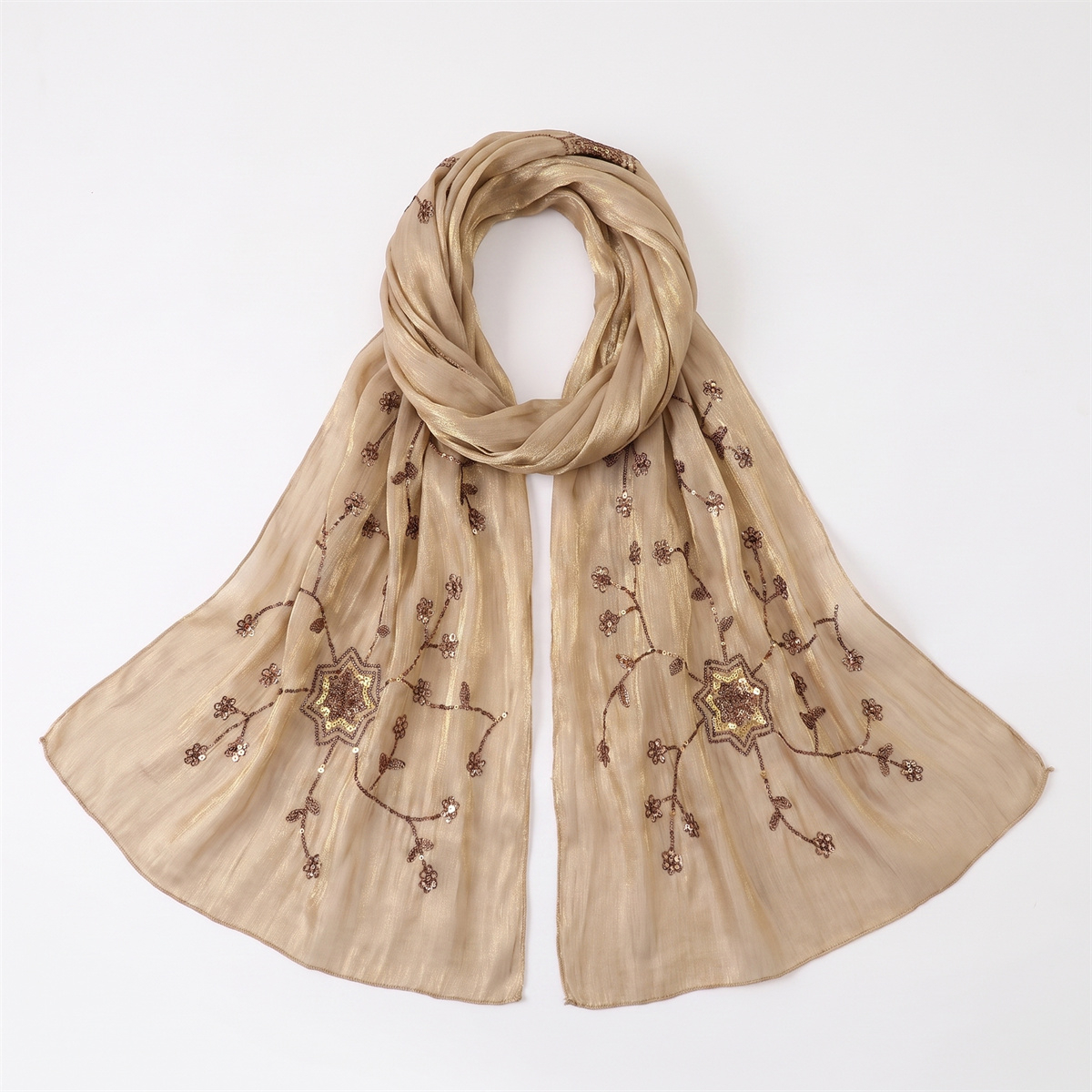 Fashion Crinkle Hijab Scarf Wi - огляд і ціна Embroidery Shawl