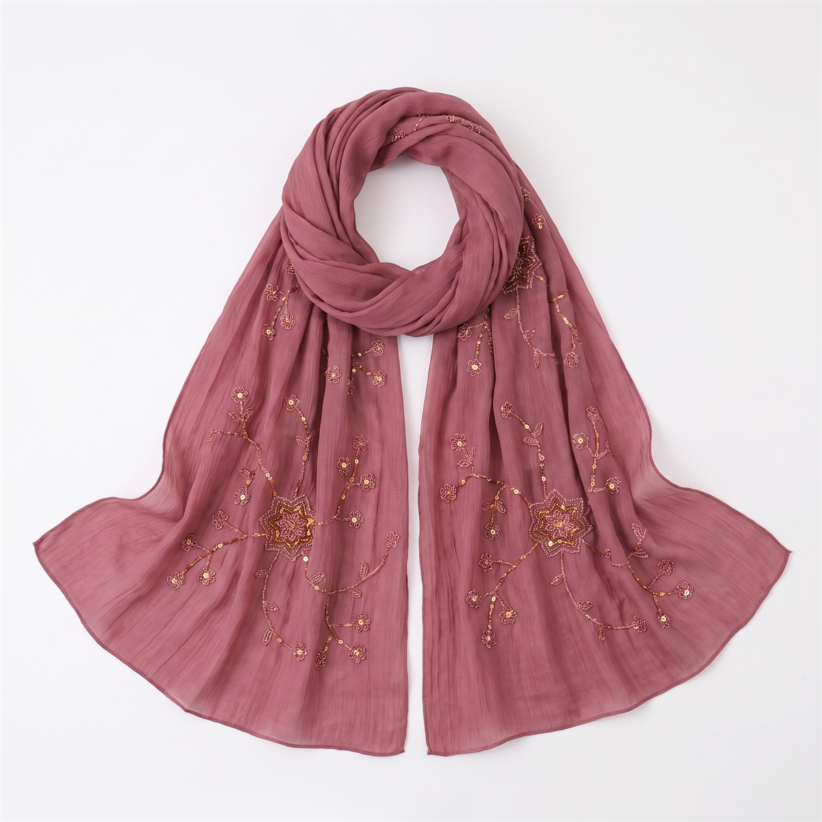 Fashion Crinkle Hijab Scarf Wi - огляд і ціна Embroidery Shawl