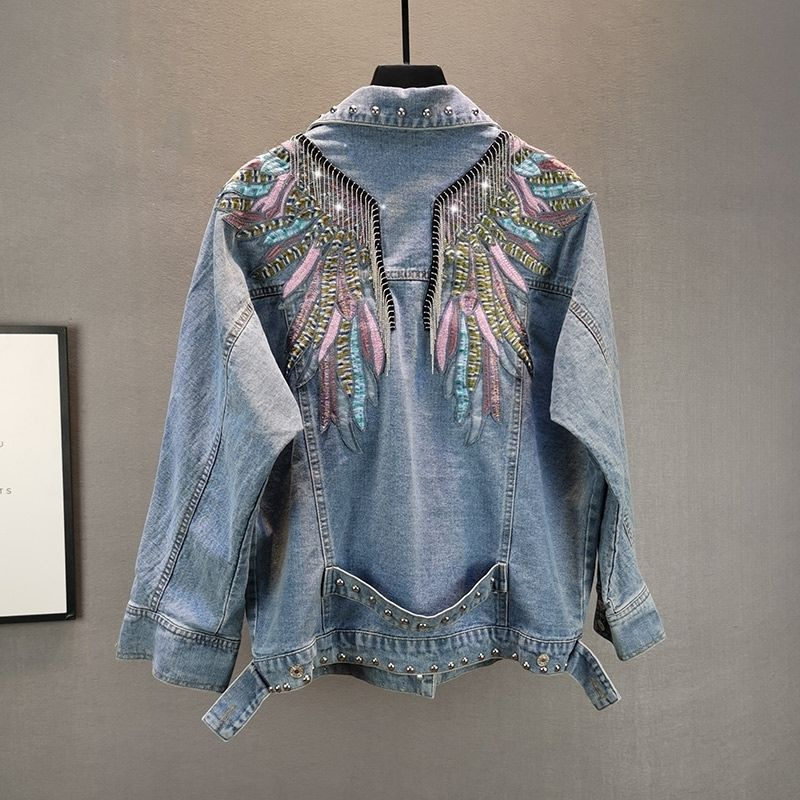 2024 New AutumnFashion Rivet W - огляд і ціна Embroidery Jacket Jeans
