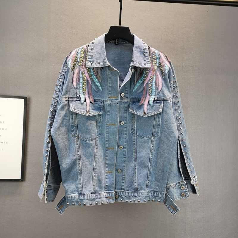 2024 New AutumnFashion Rivet W - огляд і ціна Embroidery Jacket Jeans