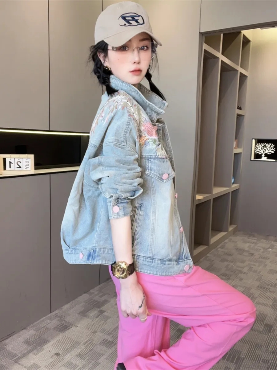 Spring Autumn Short Denim Jack - огляд і ціна Embroidery Jacket Jeans