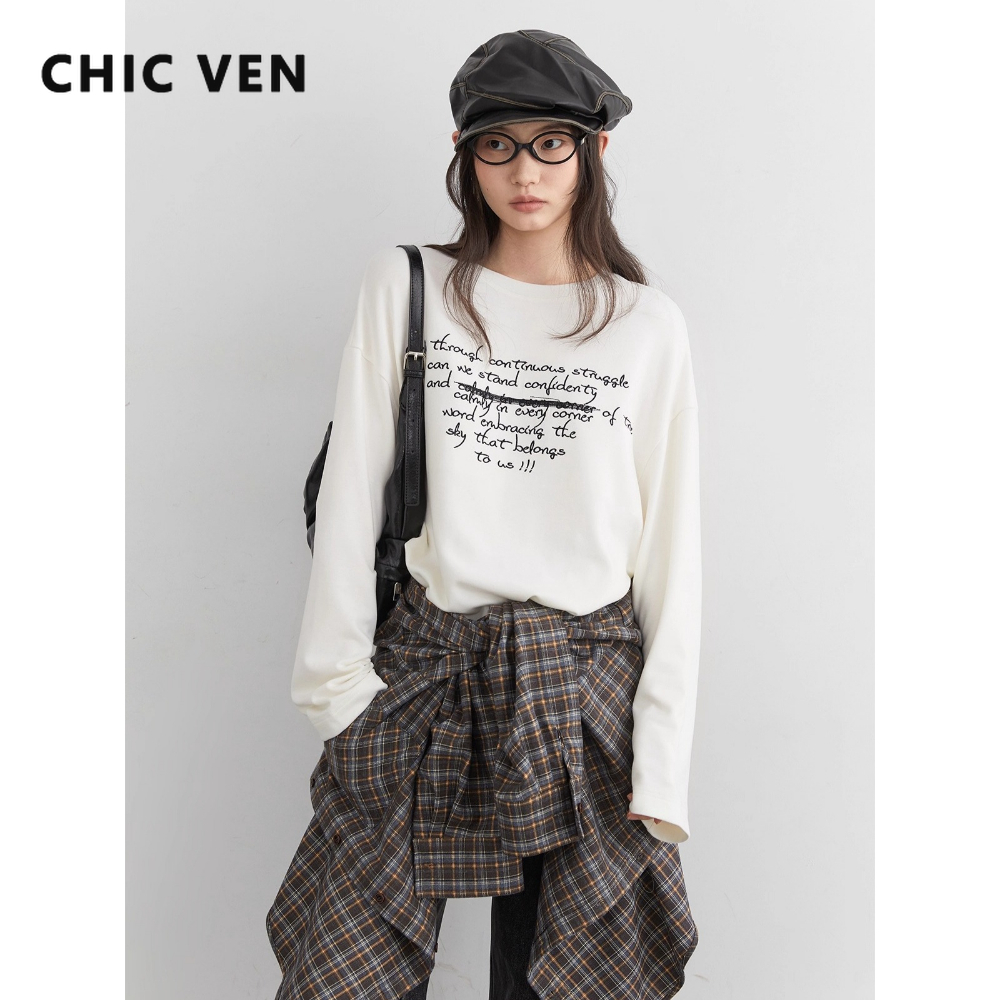 CHIC VEN New Women Long Sleeve - огляд і ціна Embroidery Font