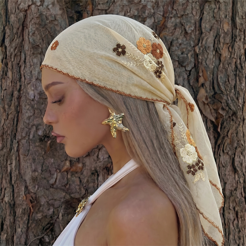 Luxury Sheer Mesh Shawl Floral - огляд і ціна Embroidery Shawl