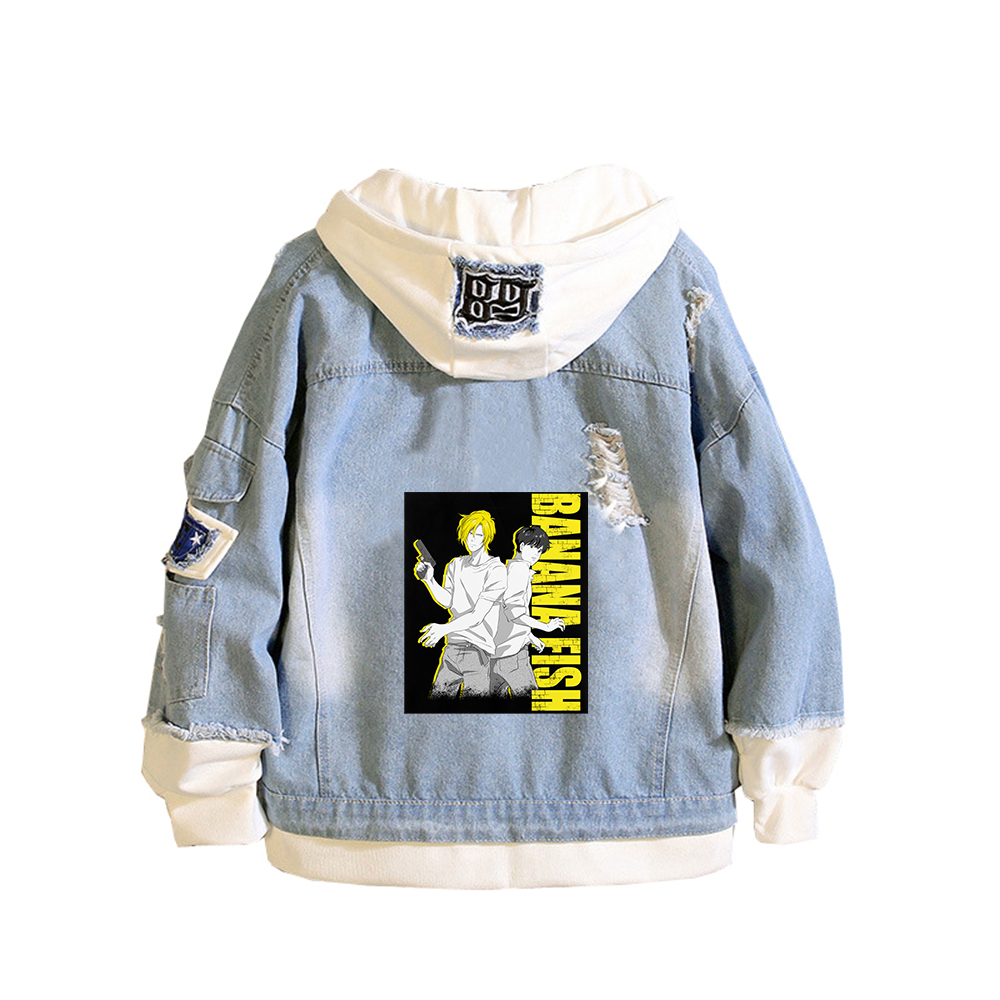 BANANA FISH Demin Jacket Anime - огляд і ціна Embroidery Jacket Jeans