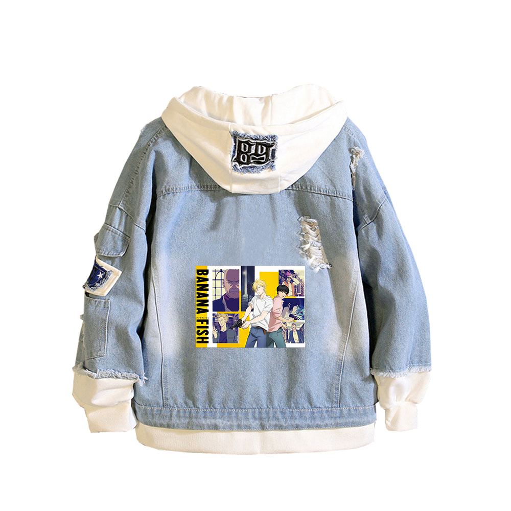 BANANA FISH Demin Jacket Anime - огляд і ціна Embroidery Jacket Jeans