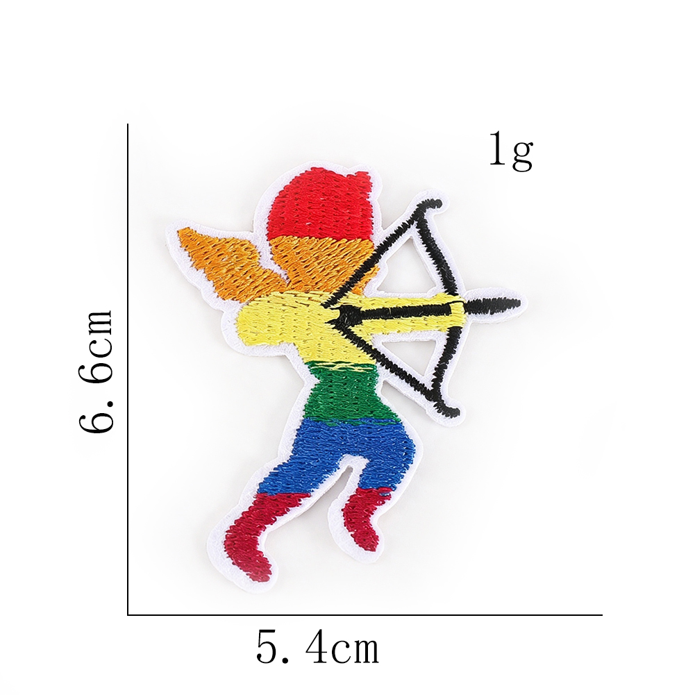 2pcs Rainbow Cupid Angel Embro - огляд і ціна Embroidery Jacket Jeans