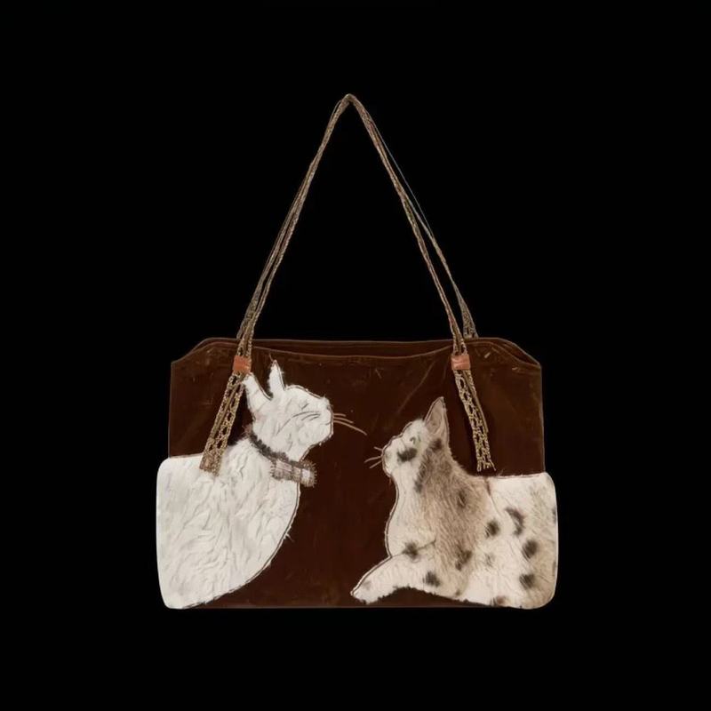 Cute Retro Puppy Tote Bag Wome - огляд і ціна Embroidery Texture