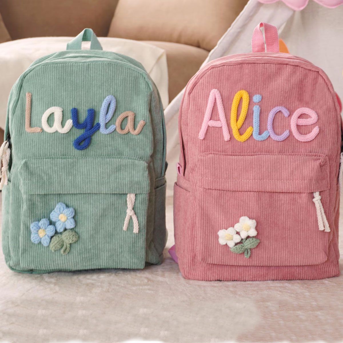 Unisex Personalized Corduroy B - огляд і ціна Embroidery Initials Designs