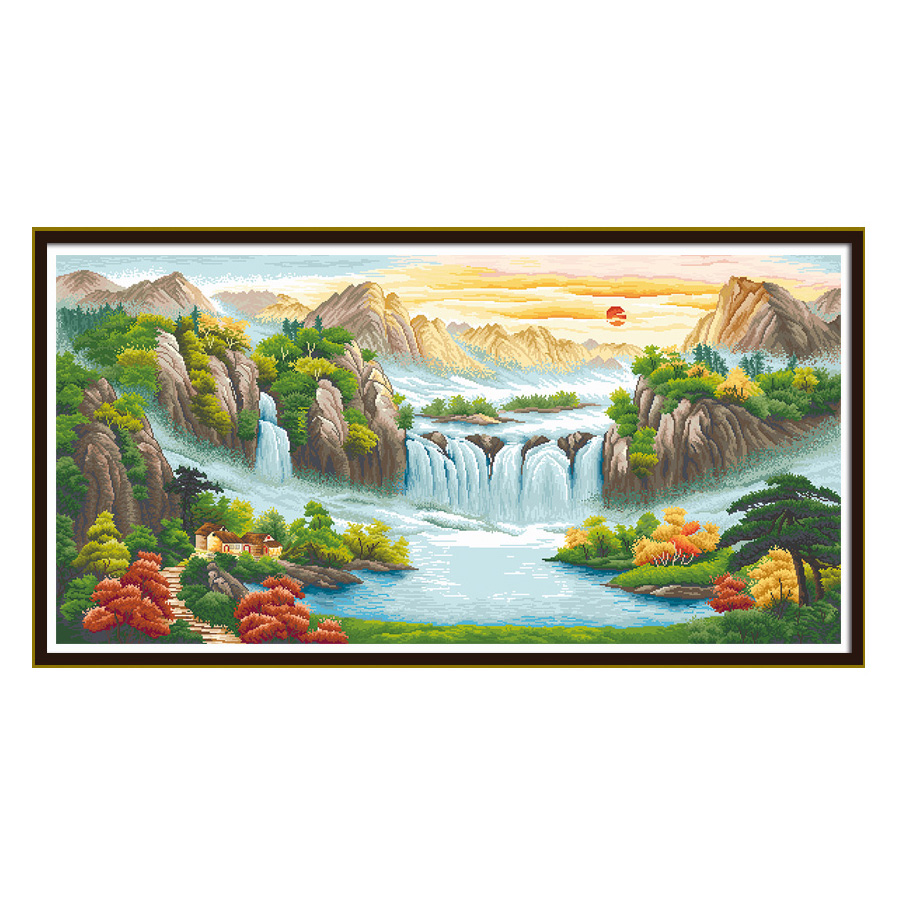 Printed Cross Stitch Set Hand  - огляд і ціна Embroidery Running Stitch