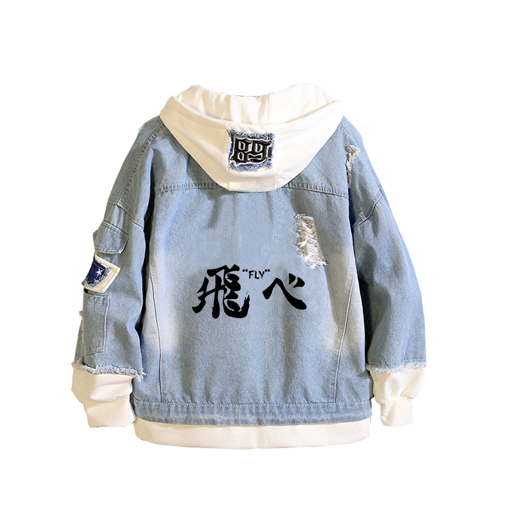 Haikyuu Karasuno VBC Print Wom - огляд і ціна Embroidery Jacket Jeans