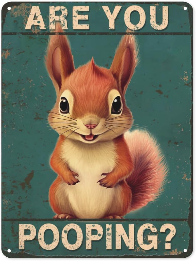 Are You Pooping squirrel Bathr - огляд і ціна Embroidery Wall Art