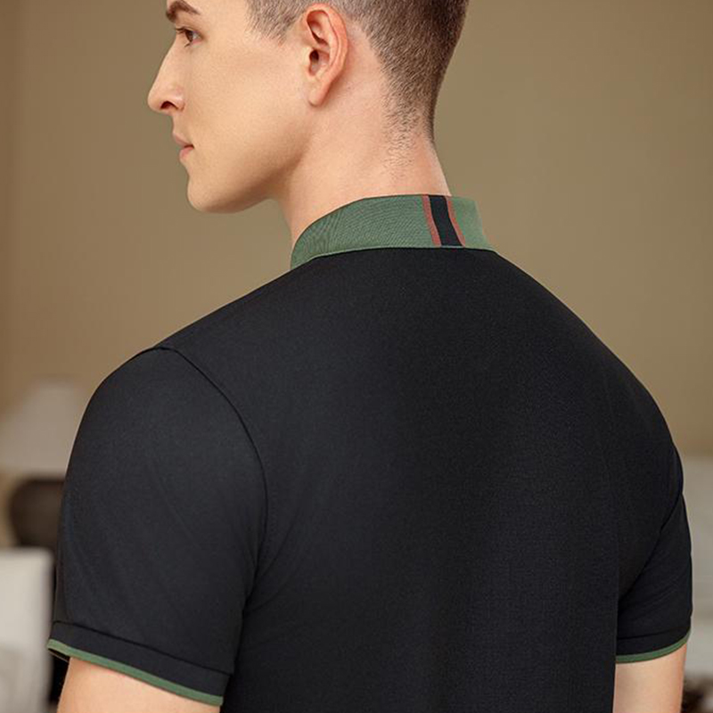 Color Block Polo Shirt - Free  - огляд і ціна Embroidery Logo