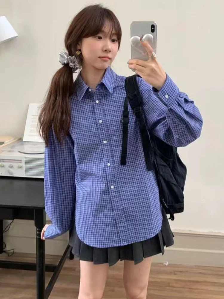 Vintage Blue Plaid Shirts for  - огляд і ціна Embroidery Font