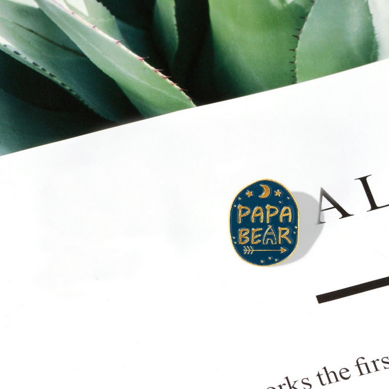 Mama Papa Bear Enamel Pins Cus - огляд і ціна Embroidery Logo