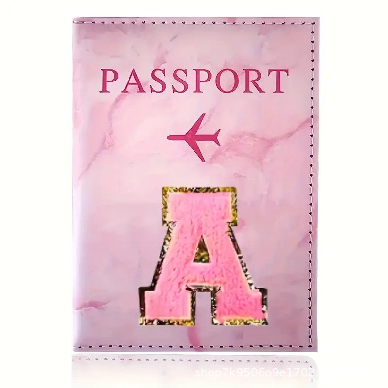 Pink PU Leather Passport Holde - огляд і ціна Embroidery Font