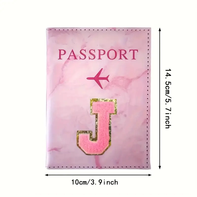 Pink PU Leather Passport Holde - огляд і ціна Embroidery Font