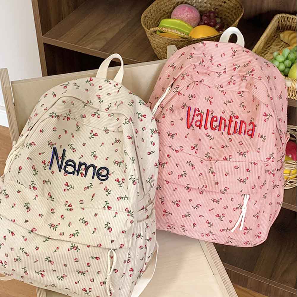 Ins Corduroy Printed Backpack, - огляд і ціна Embroidery Name Designs