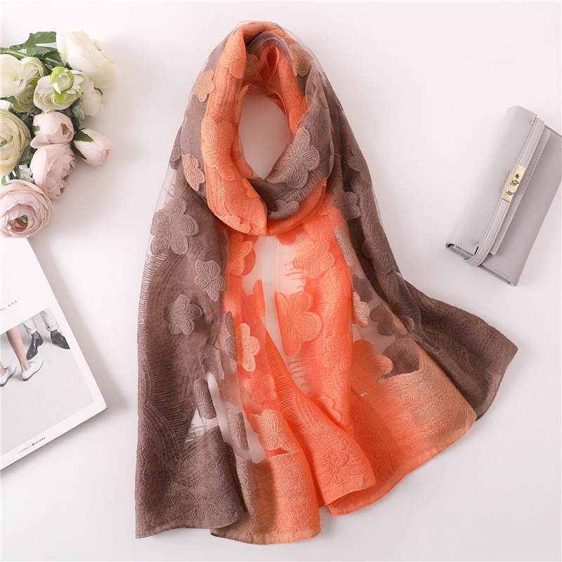 Women Simulation Silk Cut Flow - огляд і ціна Embroidery Shawl