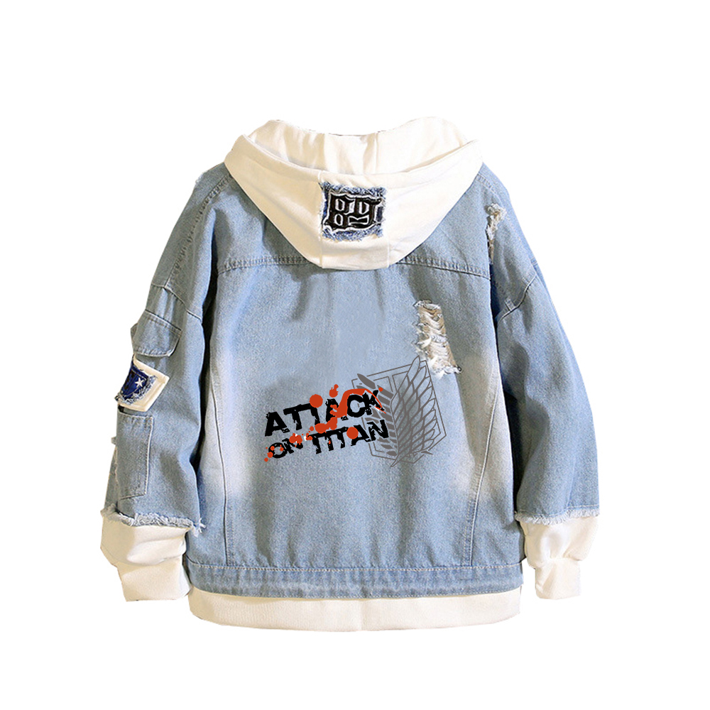 Attack on Titan Anime Denim Ja - огляд і ціна Embroidery Jacket Jeans