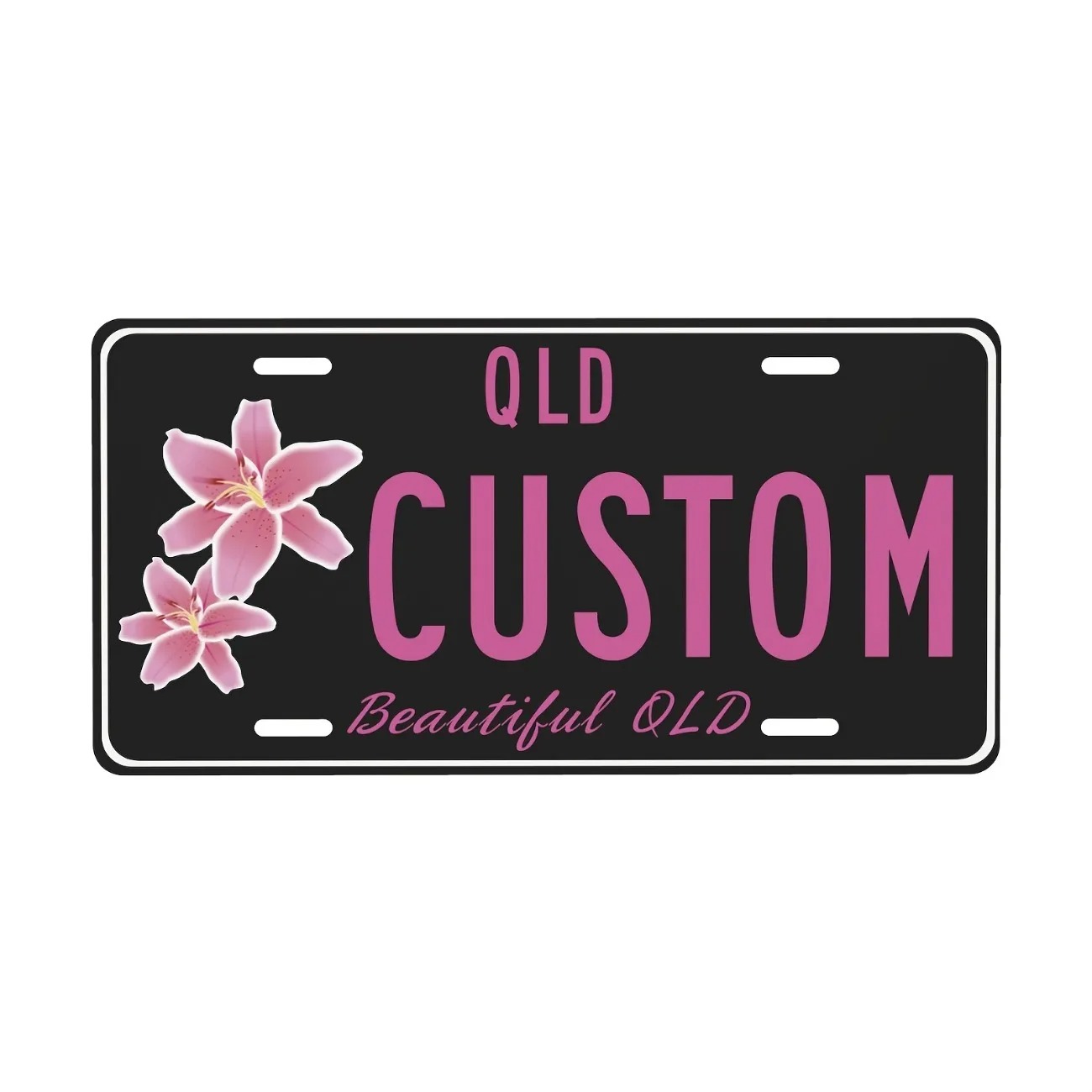 Custom Text Aluminum License P - огляд і ціна Embroidery Water