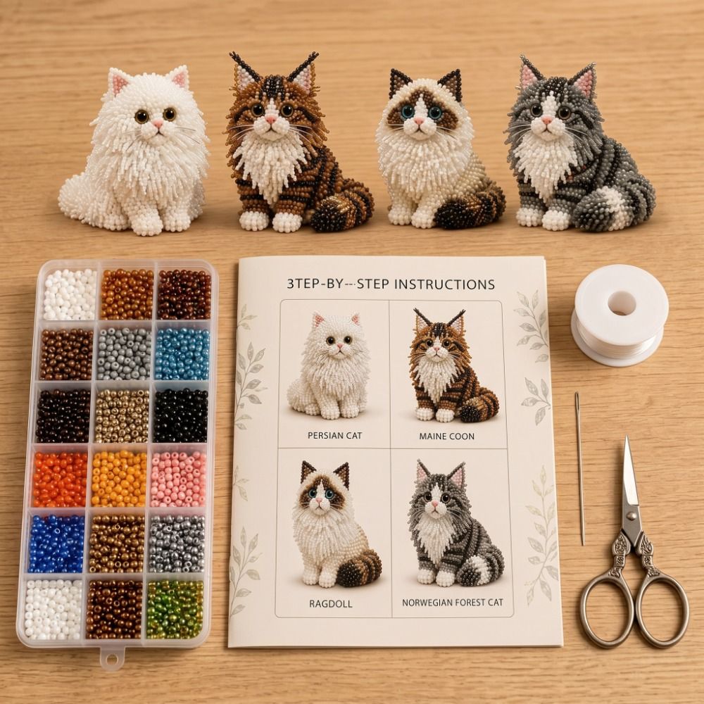 Handmade DIY Animal Bead Embro - огляд і ціна Embroidery Kit Set