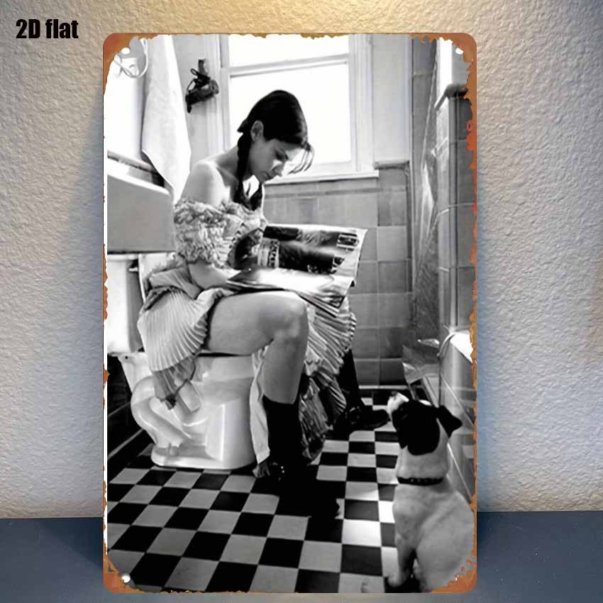 Funny Bathroom Metal Sign – Wo - огляд і ціна Embroidery Water