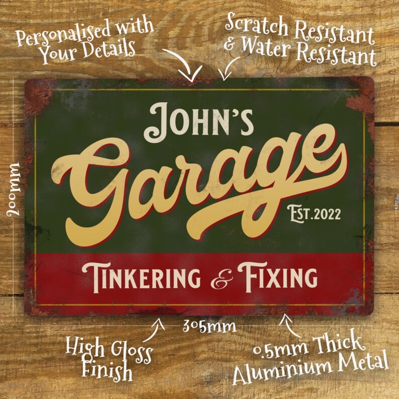 Custom Personalised Garage Met - огляд і ціна Embroidery Water