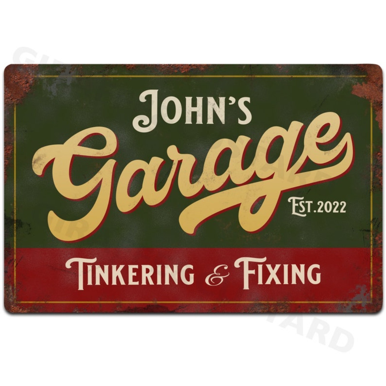 Custom Personalised Garage Met - огляд і ціна Embroidery Water