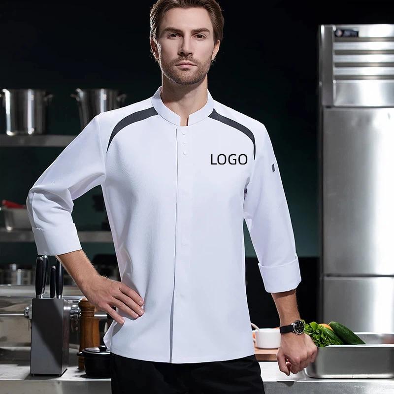 Breathable Long Sleeves Chef U - огляд і ціна Embroidery Kitchen